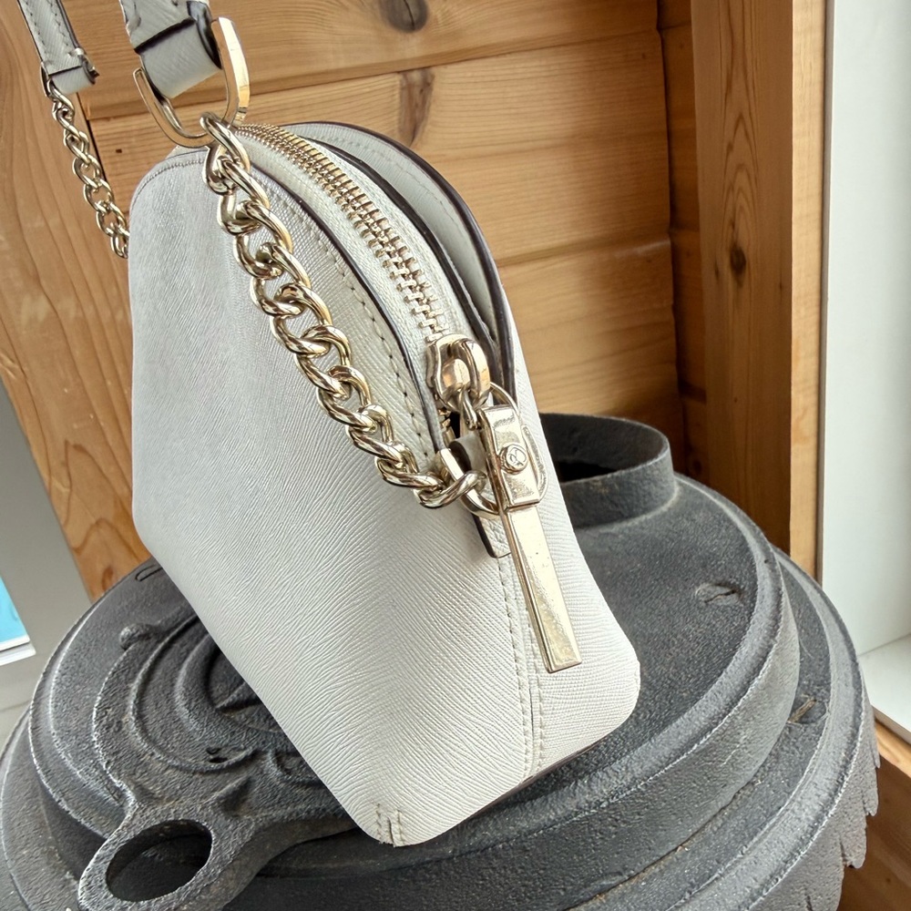 Kate Spade New York Cameron Hilli Saffiano Leather Crossbody Bag White/Gold - Picture 5 of 10